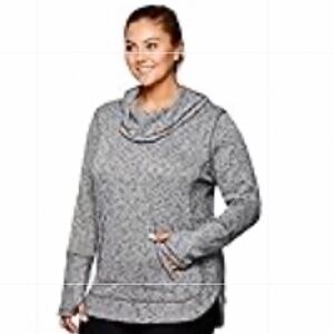 RBX Active Women's Warm Soft Plush Cowl Neck Pullover Sweatshirt Sweater, Sz 2X